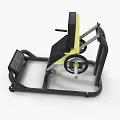 Black and Yellow Adjustable Leg Press Machine with Ergonomic Seat Durable Frame for Strength Training 3d model