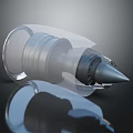 3D Rendered Mechanical Turbine Component with Transparent Casing and Detailed Internal Structure