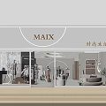 Modern Elegant Clothing Store Interior Design With Cozy Rest Zone And Clothing Display Racks