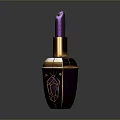 Stylish Purple Lipstick With Golden Case And Decorative Gemstone Pattern