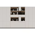 Modern Shoe Cabinet With Multiple Doors Open Shelves And Decorative Items For Minimalist Home Storage
