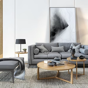 Nordic Sofa Coffee Table Combination Sofa Combination 3d model