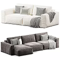 Modern Sofa Designs Featuring Light And Dark Gray Upholstery With Pillows And Throw Blankets