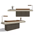 New Chinese Reception Front Desk Japanese Reception Front Desk Club Front Desk Sales Office Front Desk Hotel Front Desk 3d model