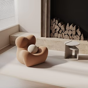 modern leisure chair 3d model