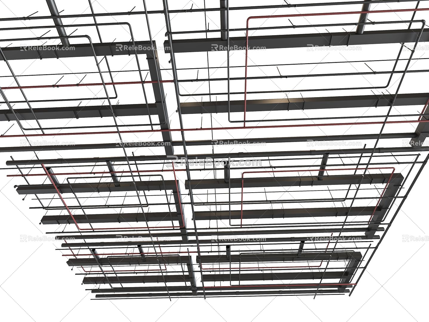 Pipe ventilation pipe ceiling pipe ceiling fire pipe ceiling pipe 3d model