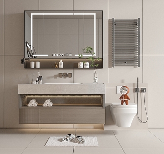 modern sink bathroom cabinet 3d model