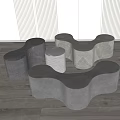 Modern Outdoor Chairs With Unique Curved Design And Concrete Material For Garden Patio Use