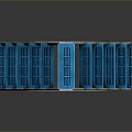 Blue Ladder With Multiple Steps And Gray Frame On Dark Background