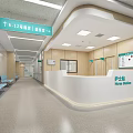 Modern Hospital Outpatient Clinic With Nurse Station And Waiting Area