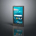 Smartphone With Modern Design Displaying Time Weather And App Icons On Screen