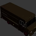 Modern Brown Delivery Truck With Cargo Van Body And Express Logo