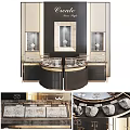 Elegant Shopping Mall Jewelry Counter With Glass Display Cases And Mirror Design For Stylish Jewelry