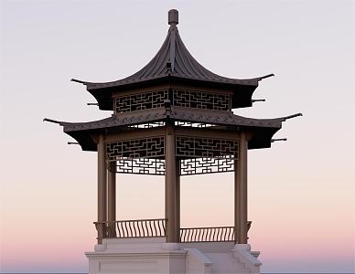 New Chinese Landscape Pavilion 3d model