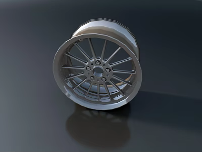 Modern Car Tire Wheel with Silver Rim Shiny Spoke Design Metallic Finish for Automotive Applications 3d model