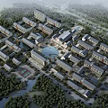 Commercial Street With Modern Architecture Pedestrians Open Plaza Water Features And Greenery