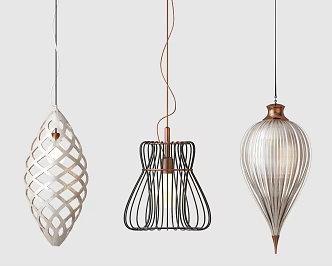 Modern chandelier fashion chandelier lamp combination 3d model