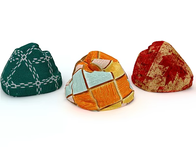 Colorful Lazy Sofa Collection With Handwoven Patchwork And Different Designs 3d model