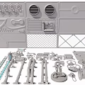 Industrial Equipment Components Including Pipes Valves Metal Parts And Ventilation Grille
