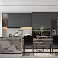 Modern Dining Living Room Open Concept Design With Table Chairs And Cabinets