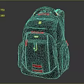 Black Backpack With Red Accent Design Multiple Pockets Zipper Closure Fashionable Casual Wear Accessory