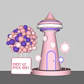 Modern Meichen photo area clock-in area window Meichen balloon Meichen display area exhibition point shopping mall Meichen 3d model