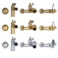 Modern and Classic Water Faucets in Various Metallic Colors Collection
