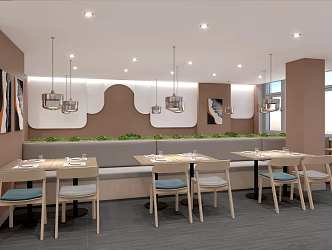 Modern Restaurant Ren 3d model