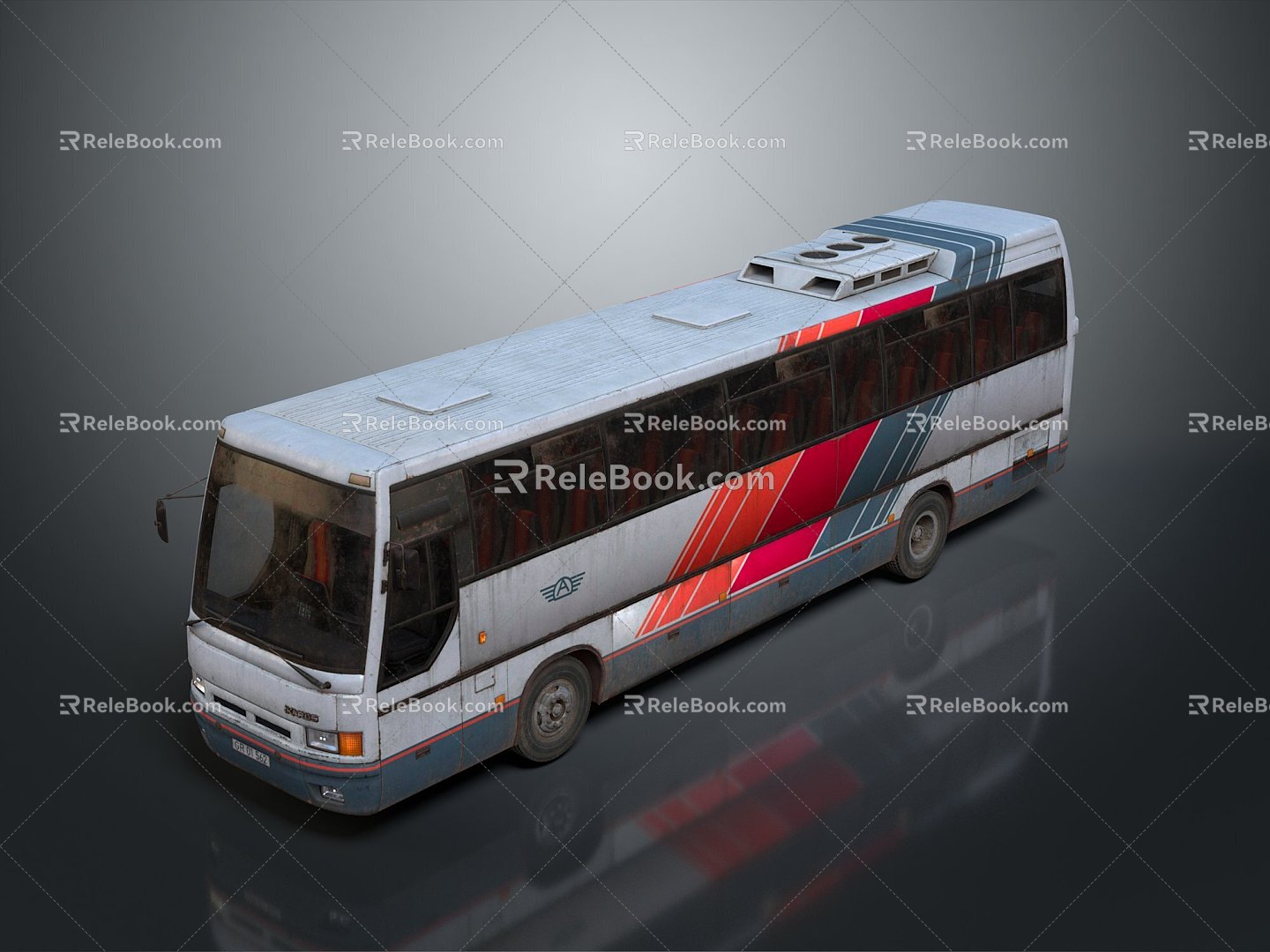 Bus Large Bus CMB Medium Van Large Van Bus School Bus Van Box Car 3d model