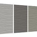 Modern Wall Paneling with White Gray Beige Wavy Texture for Interior Design 3d model