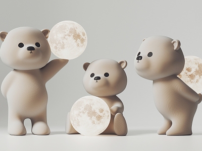 Bear Table Lamp Bear Floor Lamp Bear Ornaments 3d model