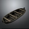 Old Rustic Wooden Boat As Traditional Water Transport With Wooden Planks Structure