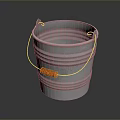 bucket iron bucket mud bucket cement bucket daily necessities 3d model
