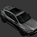 Gray Sporty SUV With Sleek Exterior Design And Black Wheels On Orange Background