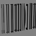 Modern Furniture Handles in Black and Brown Metal for Cabinets and Doors