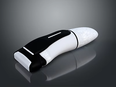 Modern Black And White Handheld Electric Shaver For Personal Care With Sleek Design 3d model