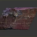Natural Wood Stone With Pink Red Surface And Natural Textured Structure