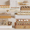 Modern Dessert Bakery Bread Display Rack Cake Display Cabinet Baking Shop Shelf Dessert Shop Shelf Bread Shelf 3d model