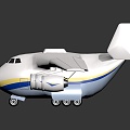 Modern Aircraft Cartoon Transport Aircraft Transport Aircraft 3d model