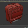 Black Hard Shell Suitcase With Telescopic Handle Rolling Wheels And Zipper Pockets