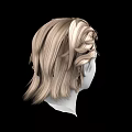 Game and Movie Character 3D Head Model with Brown Curly Hair and Realistic Design