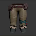 Khaki Cargo Pants With Multiple Pockets Rolled Cuffs And Utility Belt
