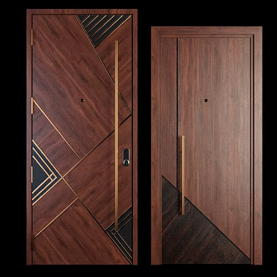 Modern swing door 3d model