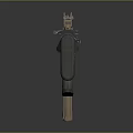 Tactical Assault Rifle With Black Body Scope Brown Magazine And Ergonomic Grip Design