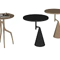 Modern Side Combination Metal Side Round Side Corner Middle Style Side Hammer Pattern Side 3d model