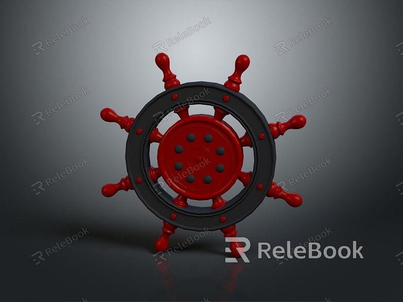 rudder wheel rudder rudder steering wheel marine rudder ship rudder ship steering wheel game item model