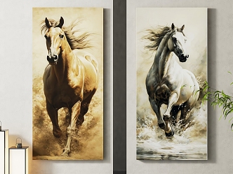 Modern Animal Painting Decorative Painting Combination 3d model