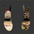 Women's High Heels with Red Yellow Feather Decor White Black Thin Heel Ankle Strap Style