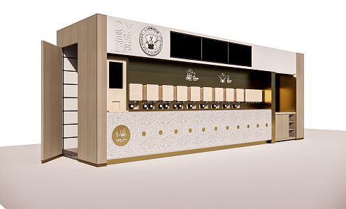 Modern Milk Tea Shop Milk Tea Bar 3d model