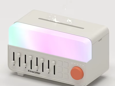Smart Kinocoaster Machine With White Design Colorful Lights Knobs And Buttons 3d model